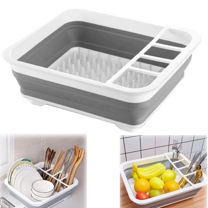 Égouttoir à Vaisselle Compact Metaltex Smartex Gris - Porte-Couverts & Supports Bouteilles, Fabriqué En Suisse