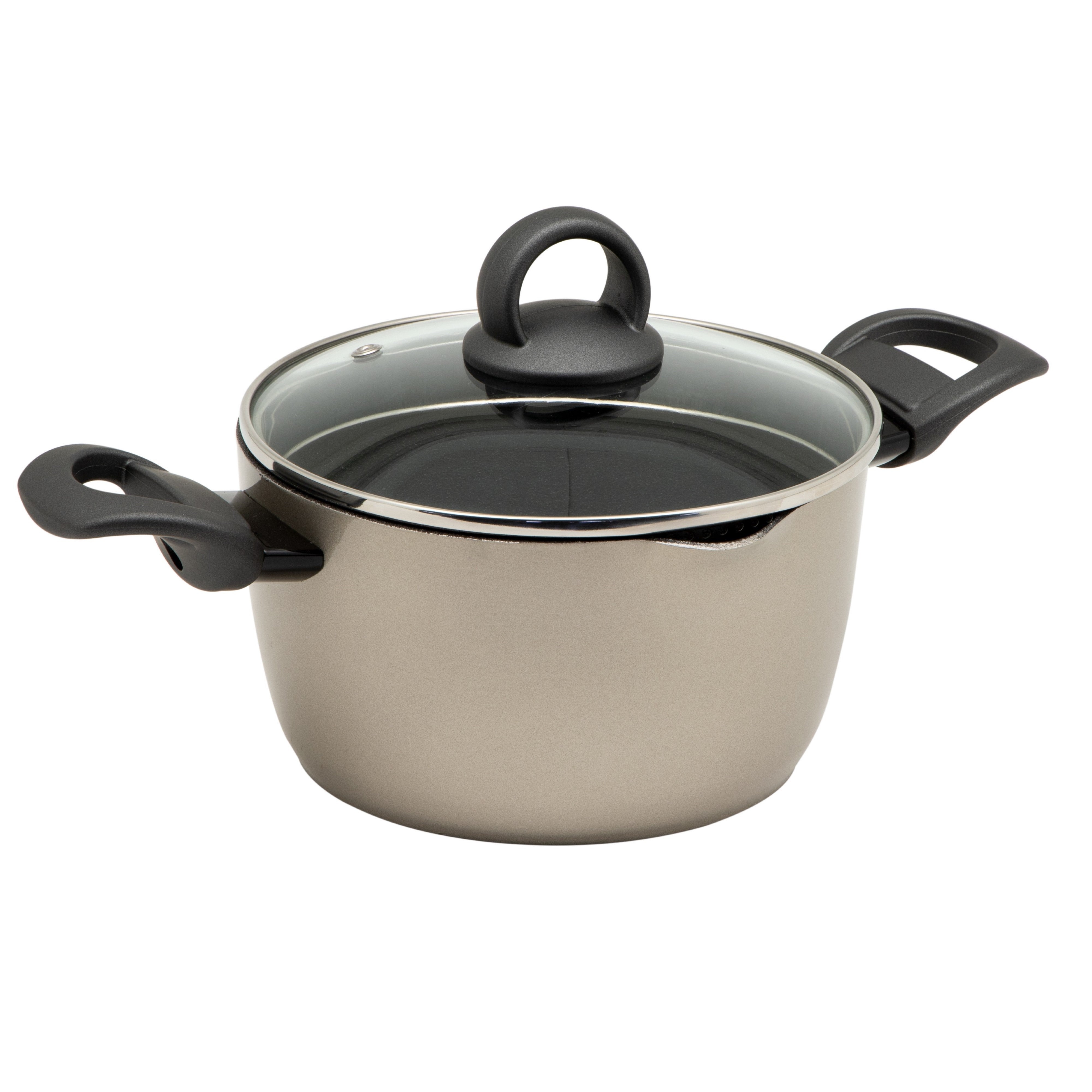 Alessi AJM102/24 Pots&Pans Casseruola Bassa a Due Manici in Acciaio