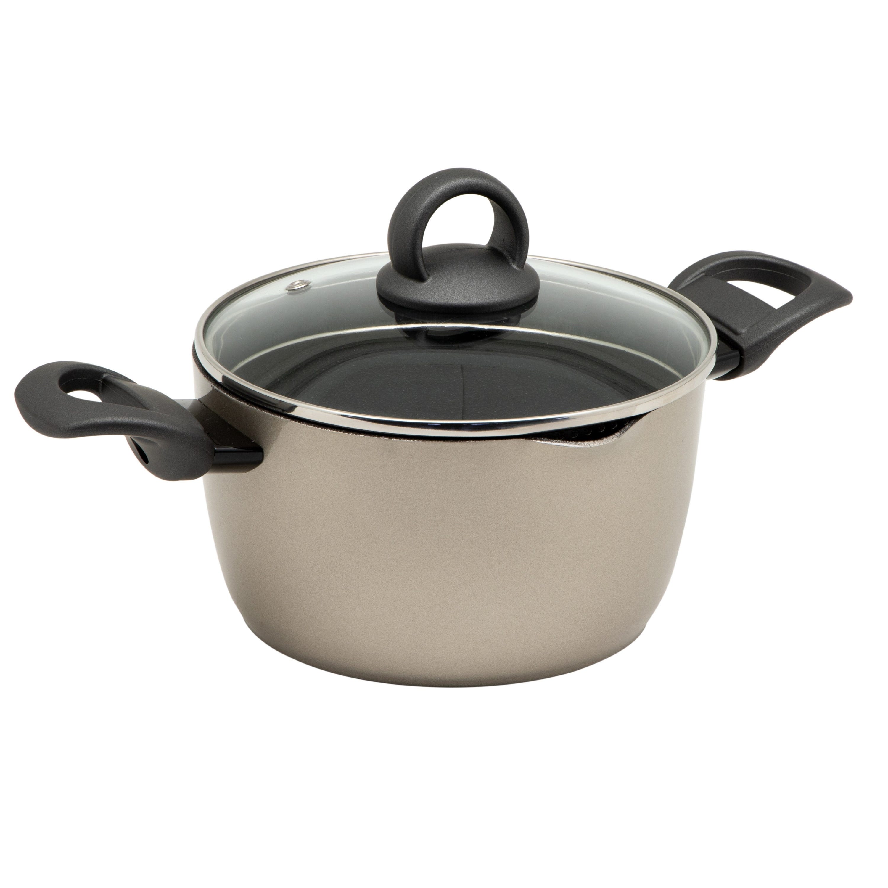 Alessi AJM102/24 Pots&Pans Casseruola Bassa a Due Manici in Acciaio Alessi AJM102/24 Pots&Pans Casseruola Bassa a Due Manici in Acciaio