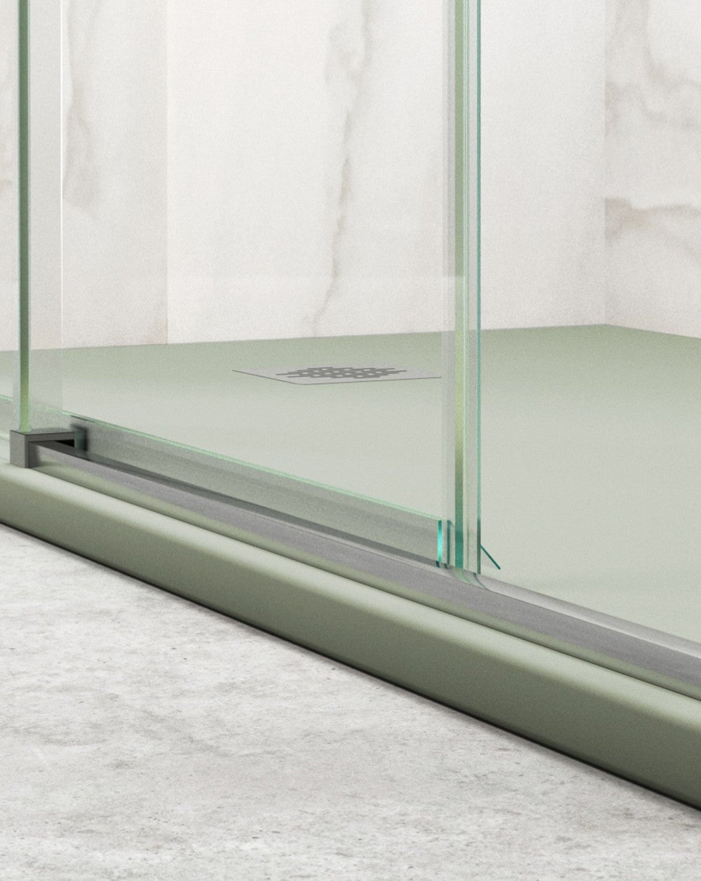 Box doccia rettangolare angolare scorrevole 2 porte 2 fisse | Vetro anticalcare da 5 mm | Profilo cromato 80 cm (adattabile 78-80 cm) x 80 cm - 4