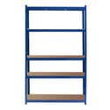 Wiltec Estantería para cargas pesadas zincada 100x50x204cm sistema de Wiltec Estantería para cargas pesadas zincada 100x50x204cm sistema de
