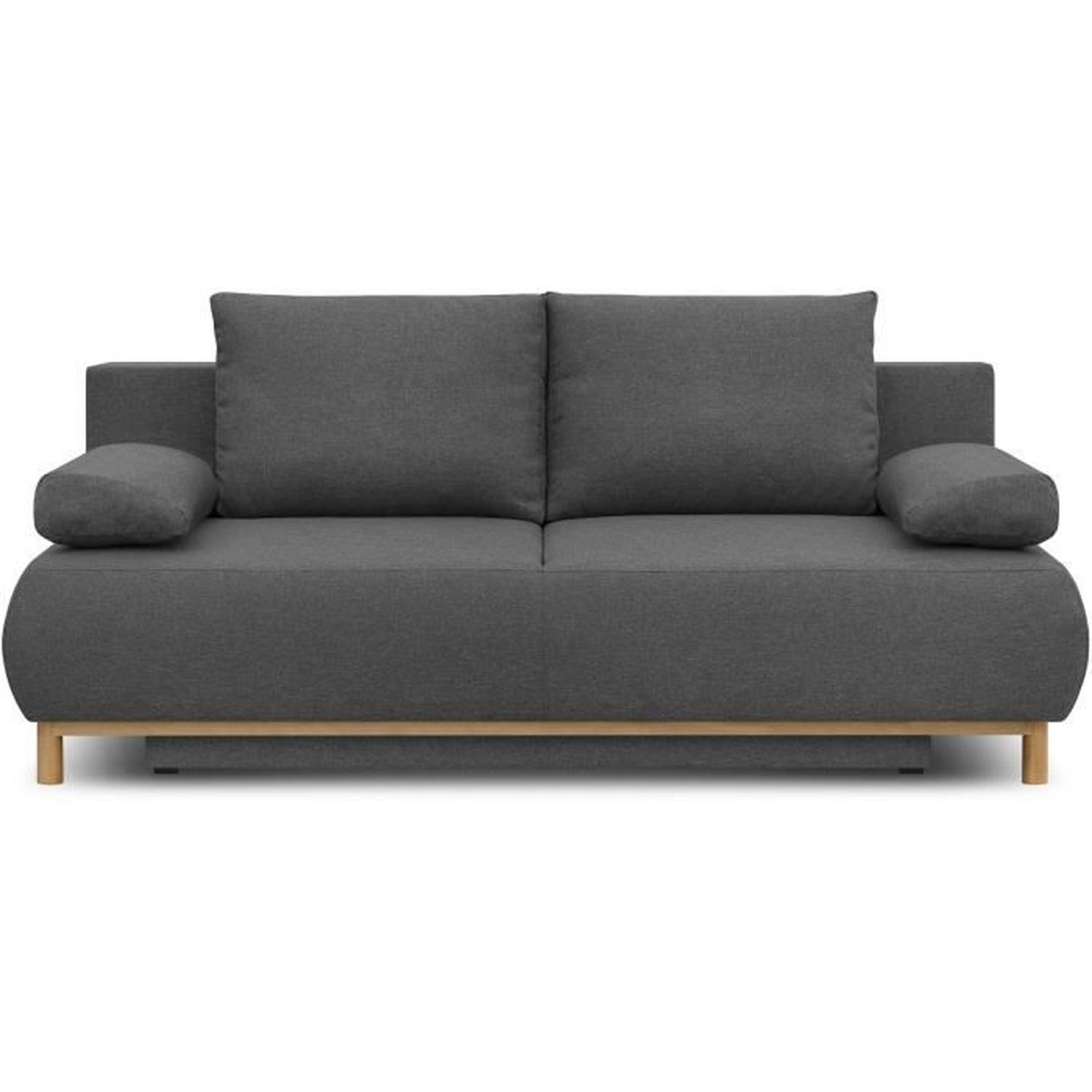 Panca 80x48 cm design ad arco in tessuto micro teddy grigio chiaro - Rudy