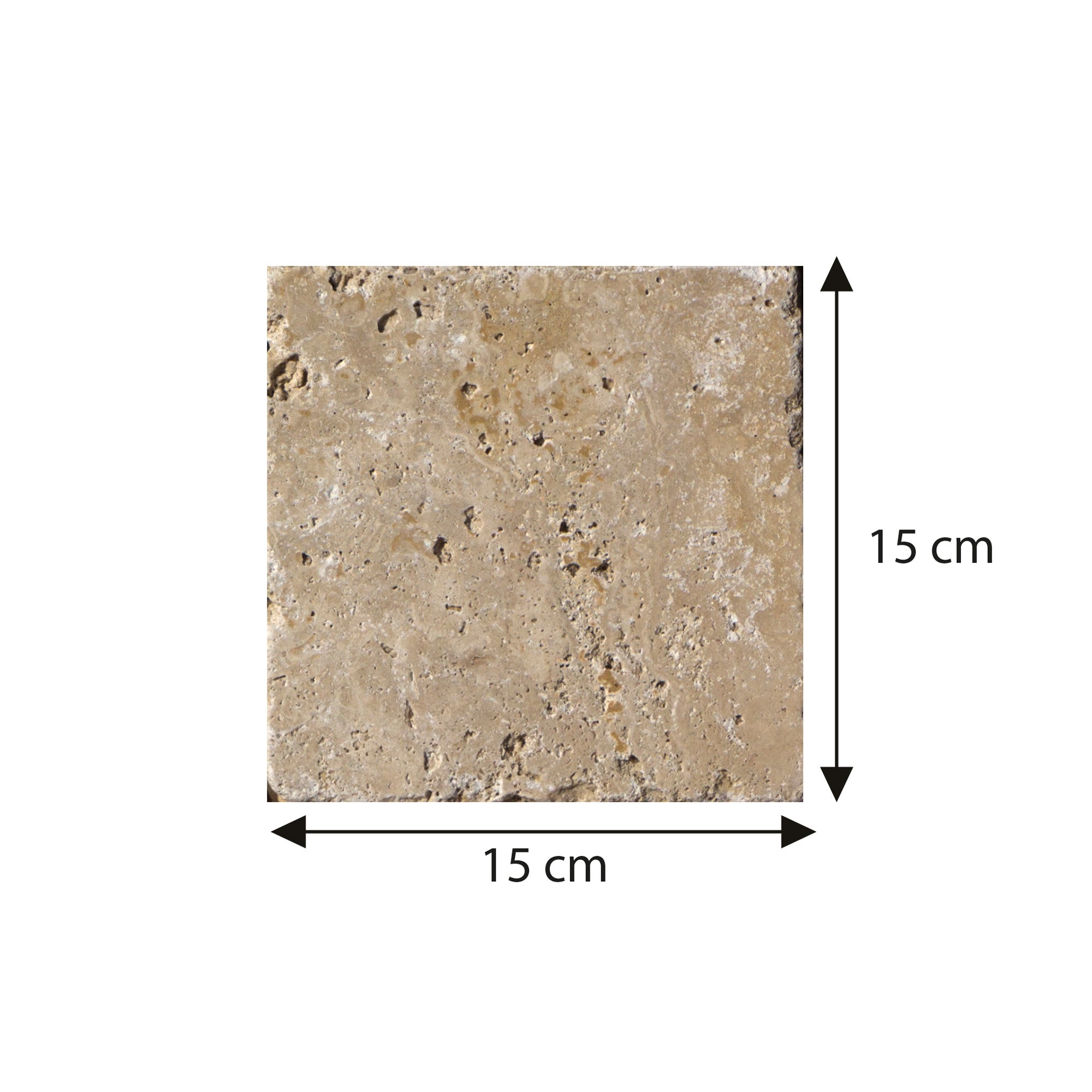 Sticker adhésif homestaging, pierre calcaire minérale, effet visuel 3D , x6, 15 cm X 15 cm - 5