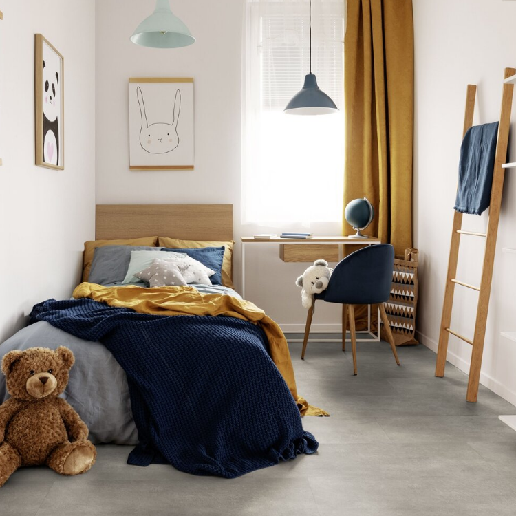 Dalle de sol PVC clipsable sous-couche intégrée effet béton pepper taupe GERFLOR Senso Premium Rigid Acoustic - 4