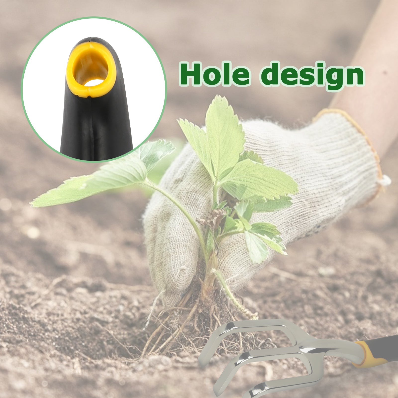 Outils de Jardinage, 12 Pièces Kit Outils Jardinage Adulte en Aluminium Antirouille,Outils de Jardin avec Sécateur,Fourchette - 6