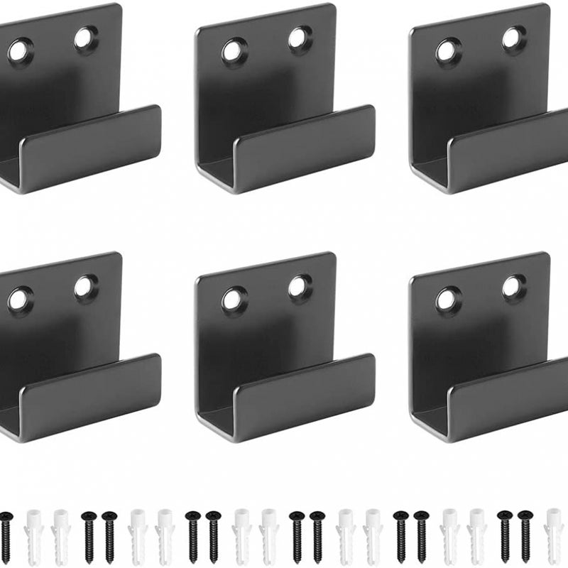 6 wytrzymałych wieszaków ściennych ze stali nierdzewnej, wieszaki na płytki ceramiczne do łazienki i kuchni (czarne)