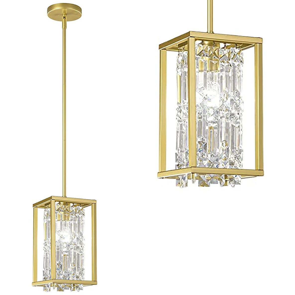 Lampa Sufitowa Wisząca Kryształowa Toolight App1111-1Cp Złoty