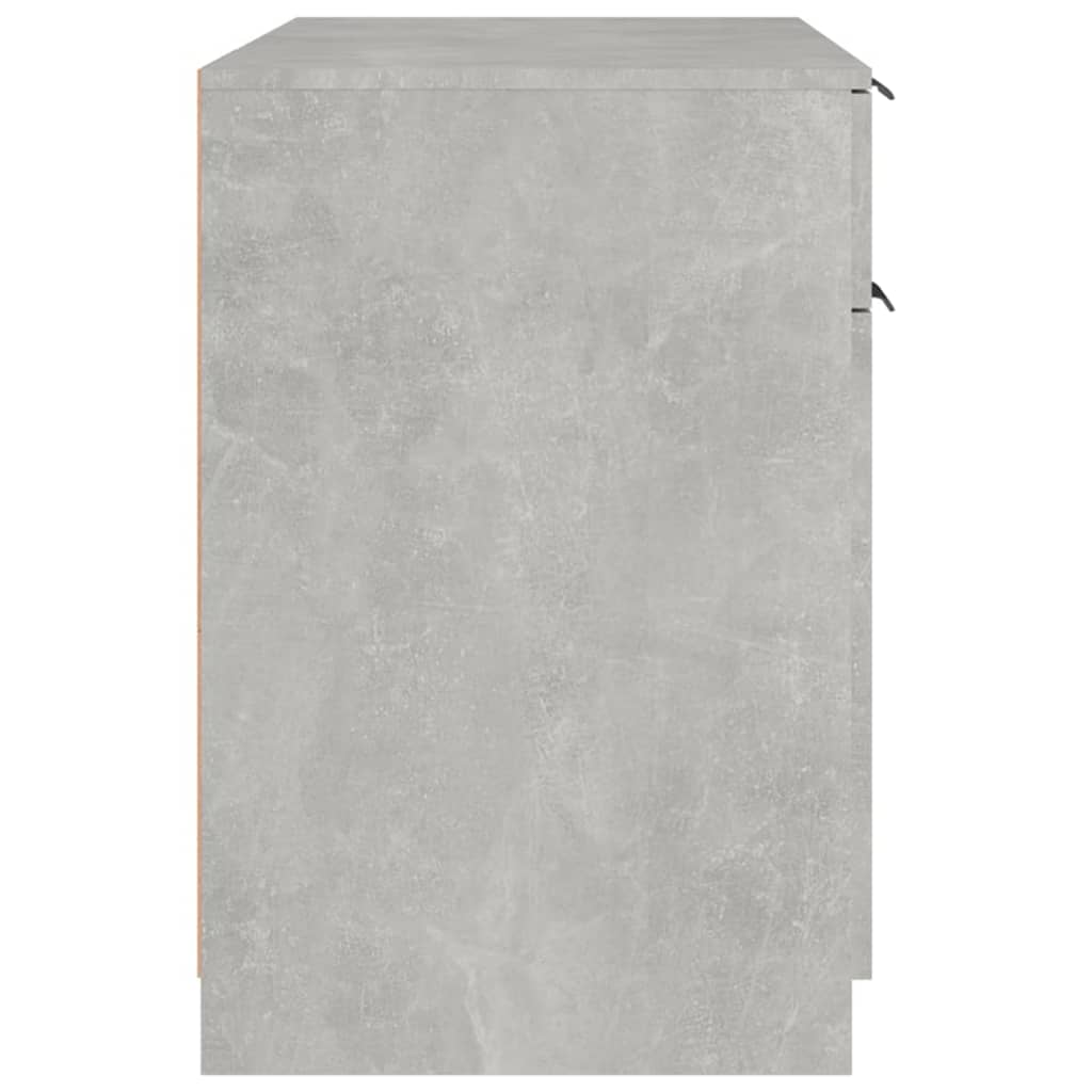 Maison Exclusive - Bureau Gris béton 100x50x75 cm Bois d'ingénierie - 8