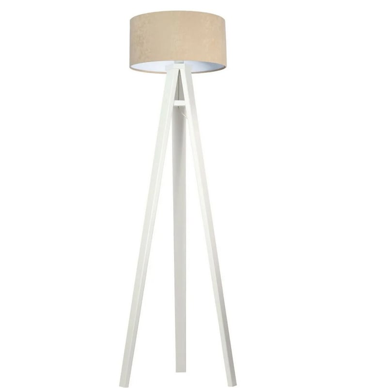 Lampa stojąca HOME 40 beżowa/biała/biała