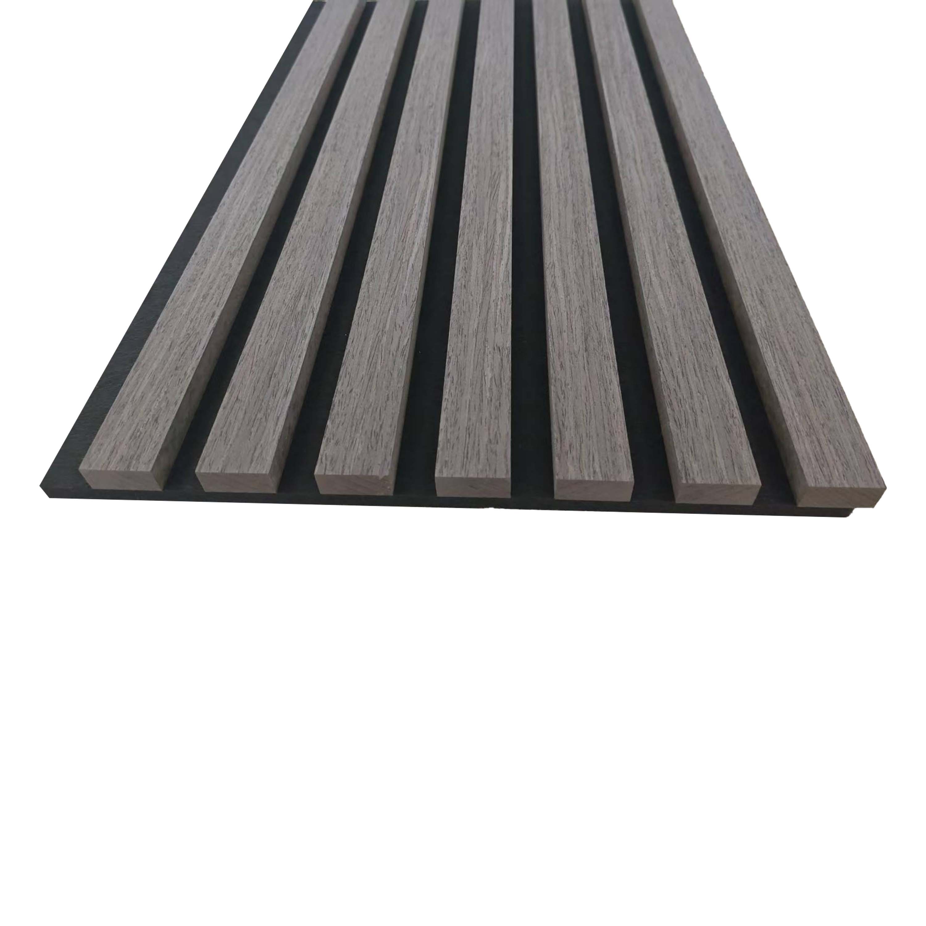 Lot de 2 panneaux muraux acoustiques décoratifs en bois MDF 260 x 30 cm, Chêne gris, excellente isolation phonique, installation facile - 7