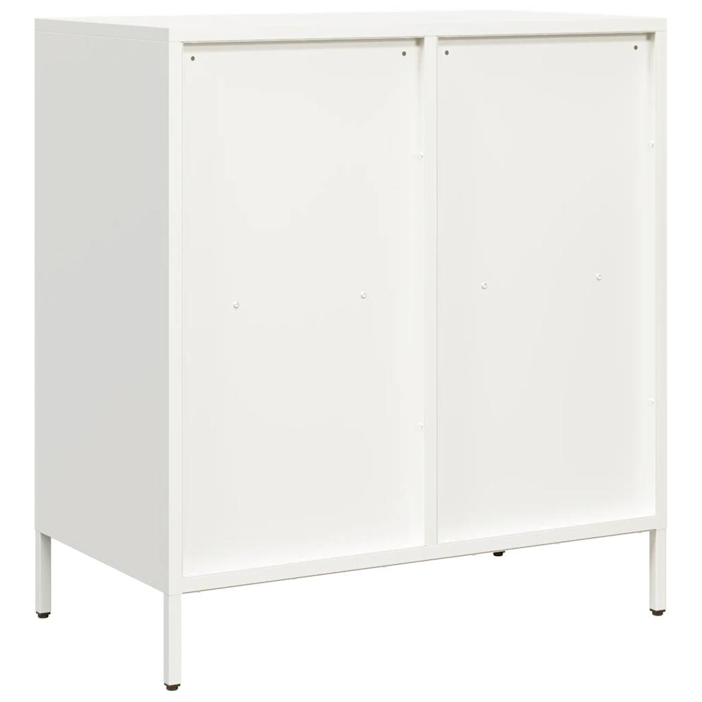 Credenza Bianca 68x39x73,5 cm in Acciaio Laminato a Freddo vidaXL - 7