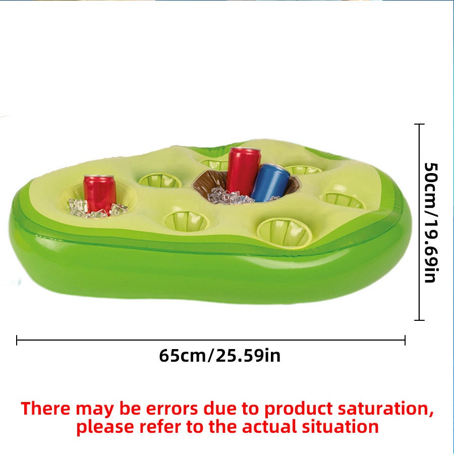 Porte-gobelet gonflable 2 en 1 pour bar de piscine, porte-collation et boisson, avec 8 trous, grande capacité, matériau transparent, idéal pour la pi | Leroy Merlin