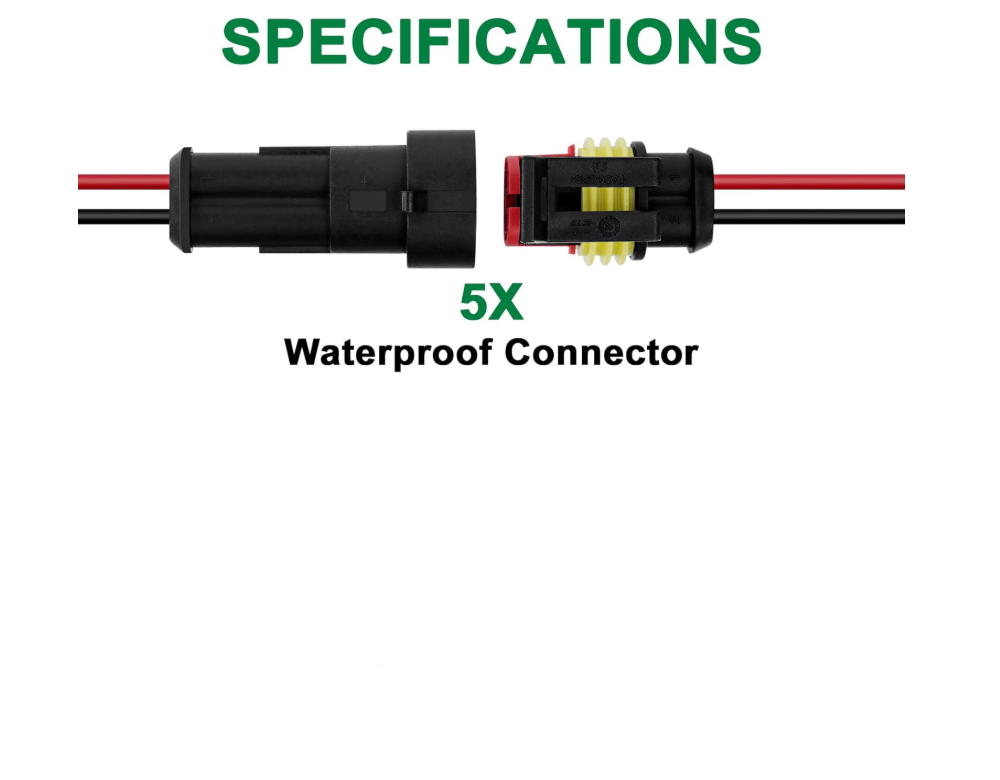 Connecteur Étanche à 2 Broche, 5PCS AWG Connecteur Étanche , Imperméable Connecteurs de Fils Électriques Autobloquants à 2 Broches pour Moto/Voiture - 3