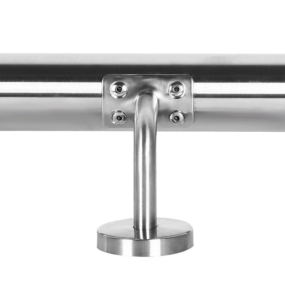 Kit Main courante Escalier 150cm Acier affiné V2A Garde-corps Rambarde Support mural Dispositif de fixation Balustrade Logement WilTec - 7