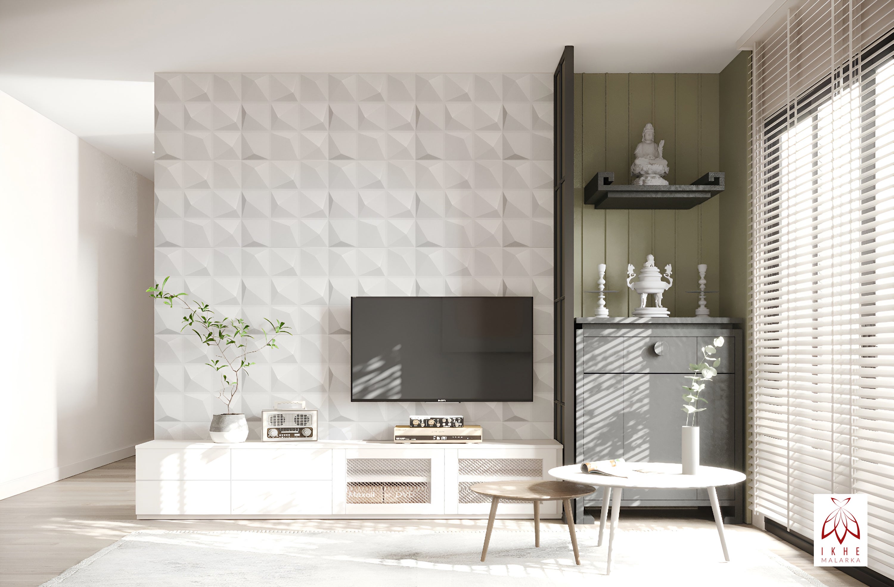 Panneaux muraux 3D décors revêtement mural panneaux de plafond POLYSTYRENE MATERIAL STYROPOR-TYPE 3mm force 8 pièces - 2m² Pyramide Blanc - 2