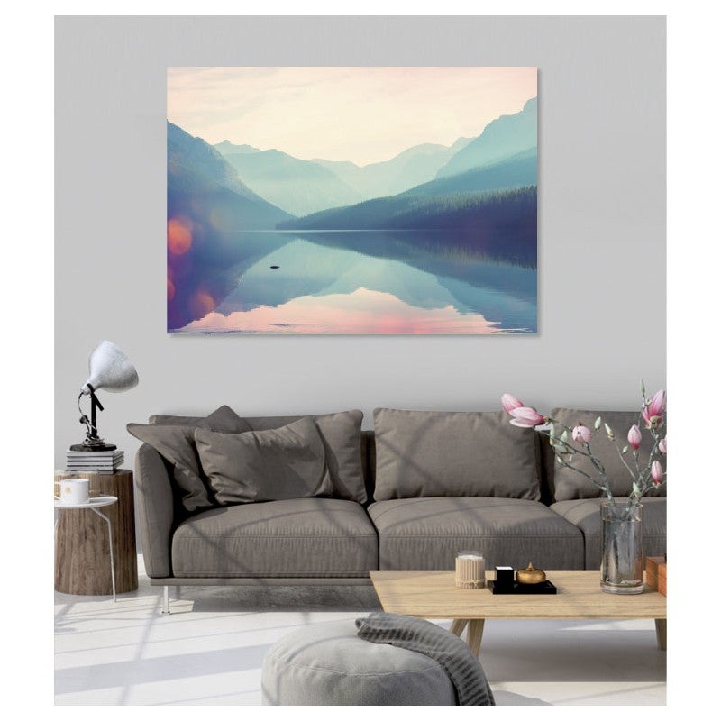 Tableau toile en kit BRUME MATINALE 180 x 130 cm - Toile textile sans PVC, Made in France par Scenolia - 3