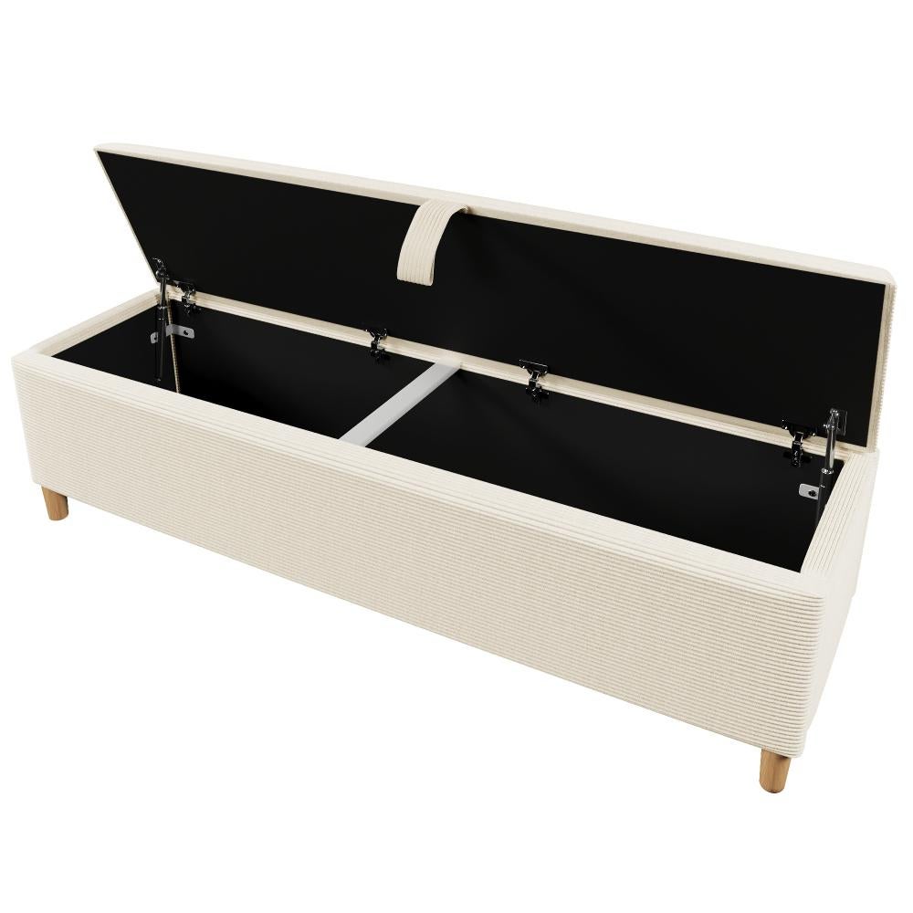 Banc de rangement élégant avec coffre hydraulique, assise confortable et multifonctions pour salon et chambre - 9