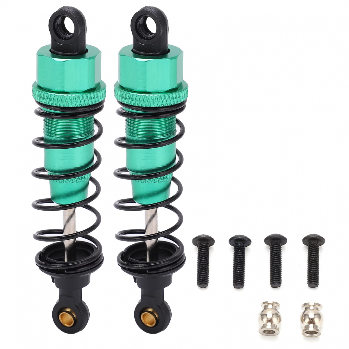 Lot de 2 amortisseurs RC avec vis, alliage d'aluminium 82 mm/3,2 pouces, pour voiture RC, pièces de mise à niveau pour TamiyaCC01 CC02 (Or