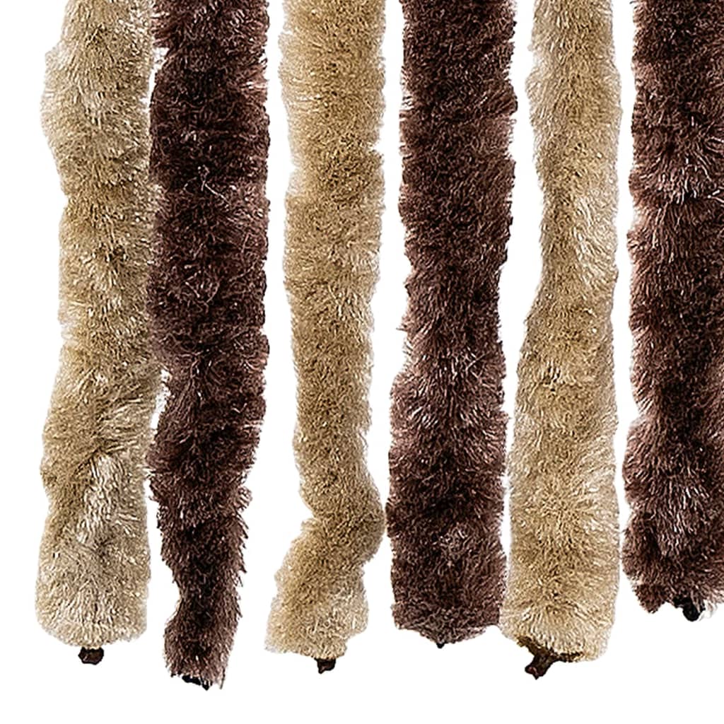 Moustiquaire | Rideau anti-moustique beige et marron clair 118x220 cm chenille CFW28508 - 5