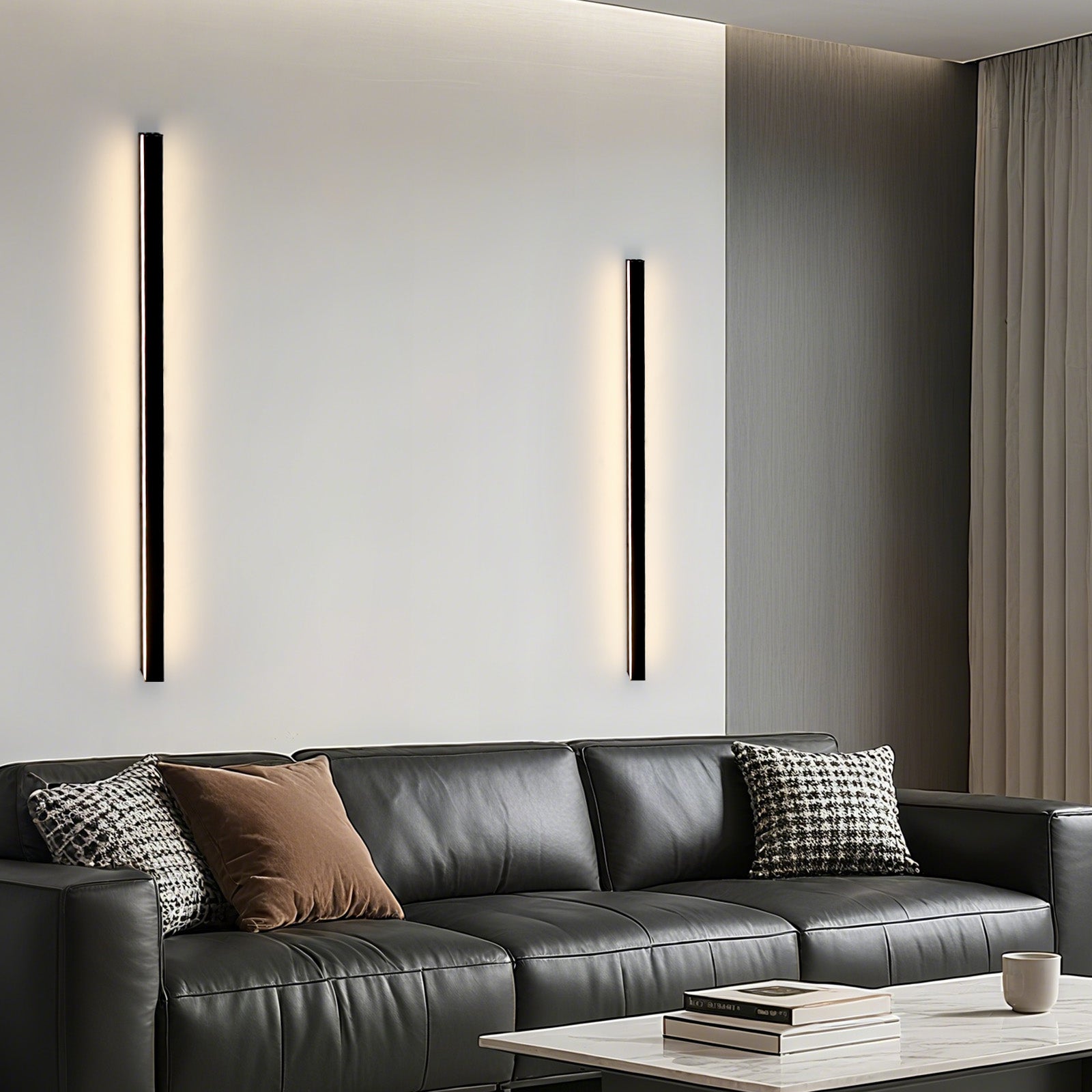 Nettlife Nowoczesny Kinkiet LED 100cm 15W, Ściemniany z Pilotem, Regulacja Barwy Światła (3000K-6500K), Lampa Góra-Dół, Czarny - 3