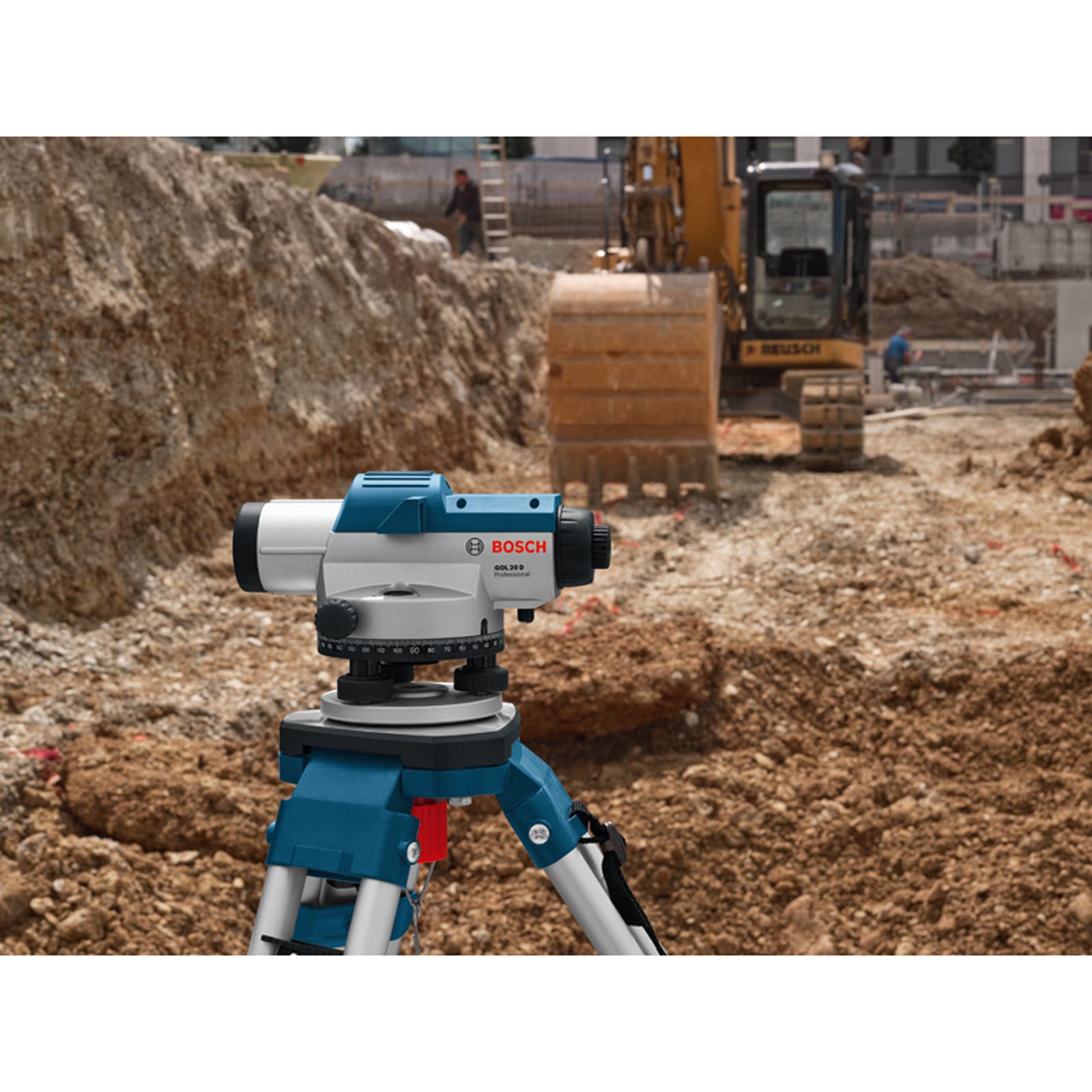 Bosch Niwelator optyczny GOL 20 G ze statywem budowlanym BT 160 i ławą mierniczą GR 500 - 0601068403 - 2