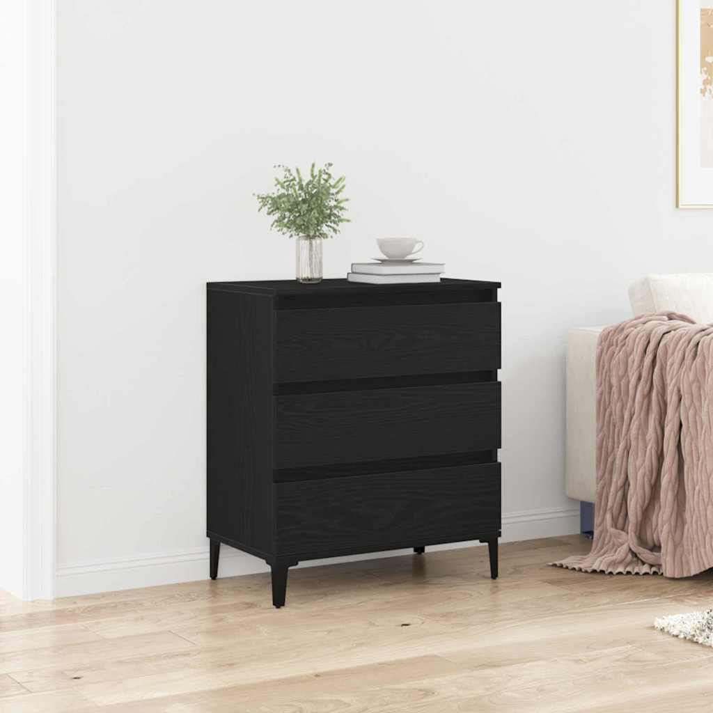 Haut Armoire Noir 60 x 36 x 110 cm Bois d'ingénierie, Noir, 879618