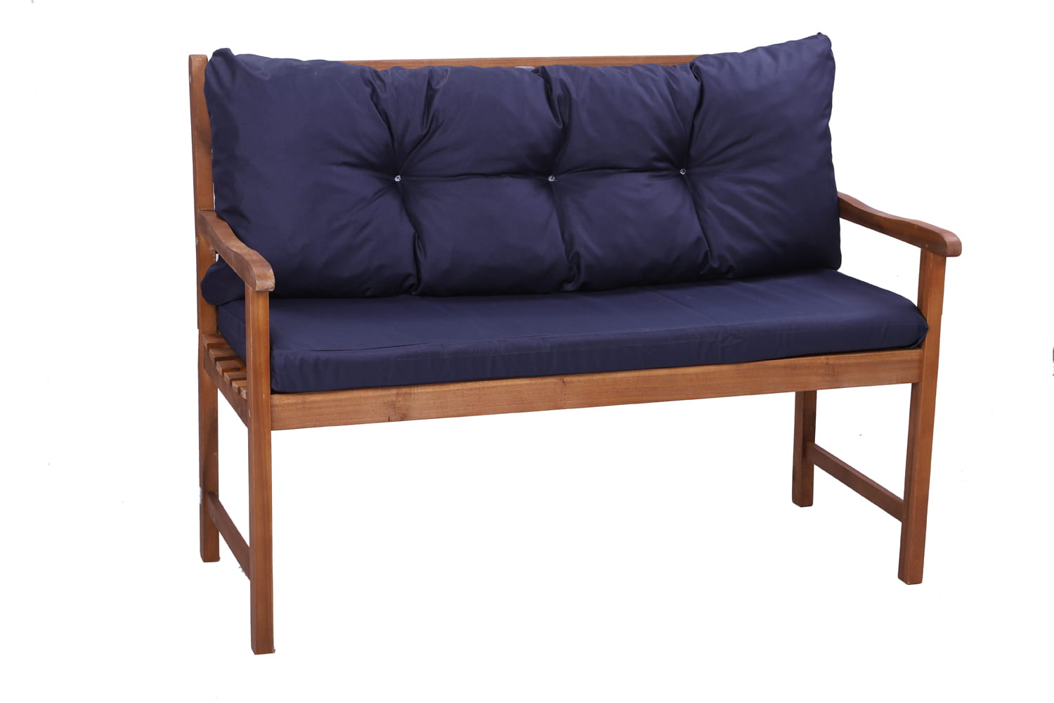 Cojín para banco 120 x 50 x 50cm, cojines para columpio de jardín, cojín exterior azul oscuro