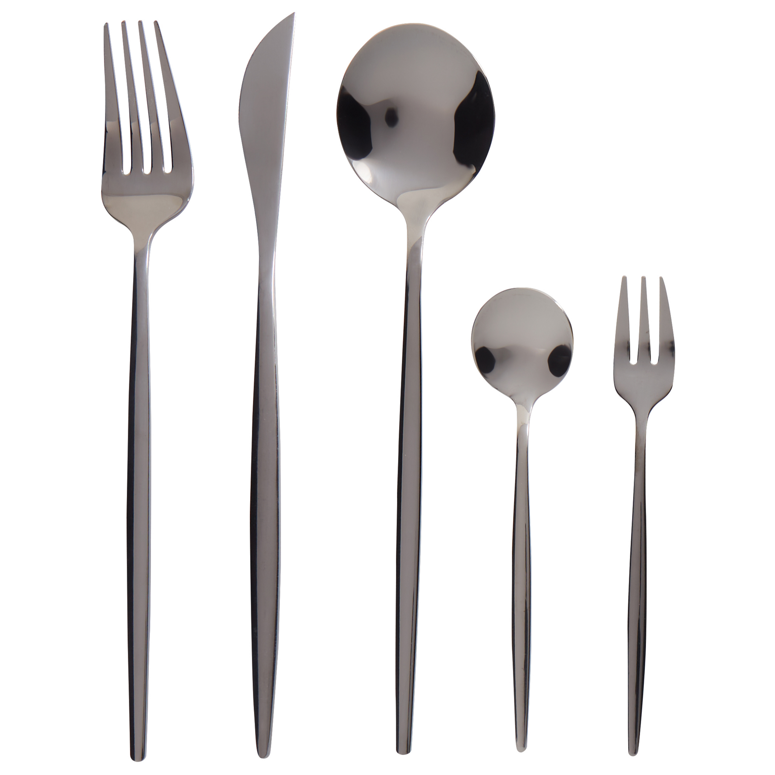 Beliani Cubertería De 30 Piezas Rigatoni Negro , Leroy Merlin