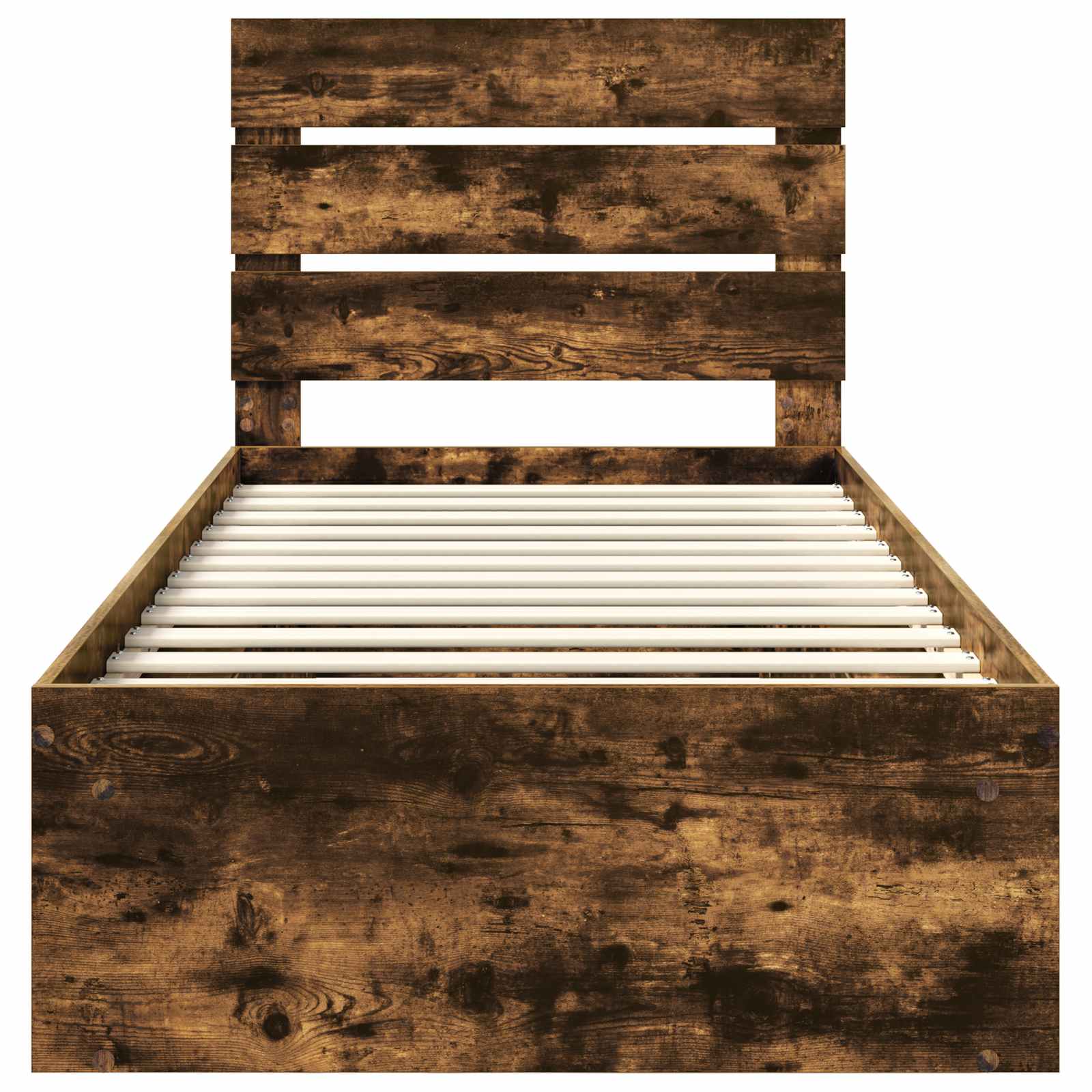 Cadre de lit chêne fumé 90 x 190 cm en bois de pin massif - 7