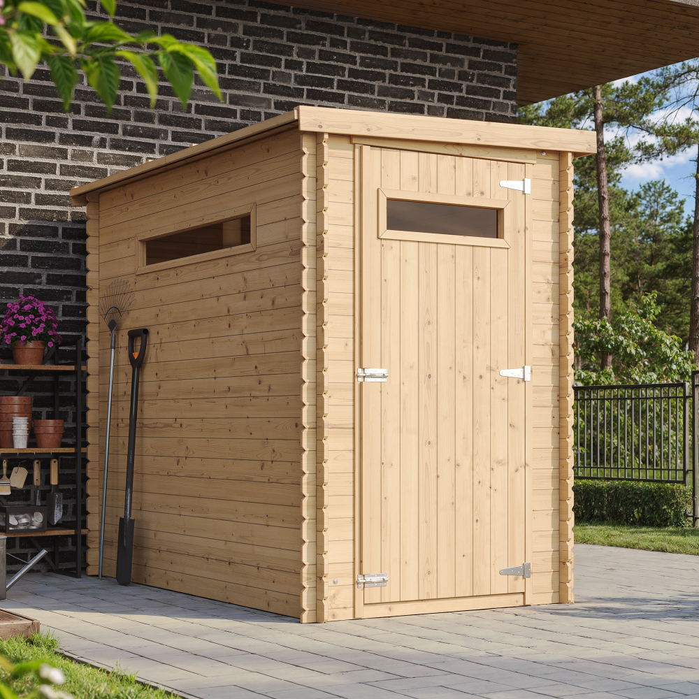 Caseta de madera caseta de jardín TIMBELA M306A + M306G B144xL239xH198 cm/ 2,63 m2 caseta de almacenamiento para jardín - 6
