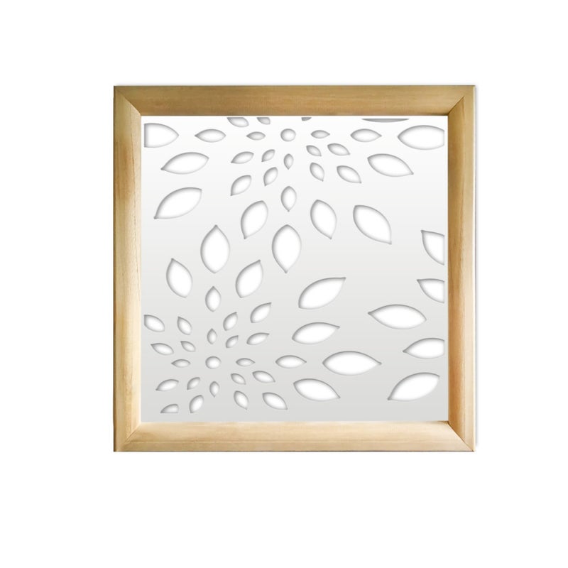 FAJERWERKI - Kwadratowe moduły dekoracyjne z drewna i PCV - Rozmiar 98x98 cm - Grubość 64 mm - Kolor wewnętrzny BIAŁY