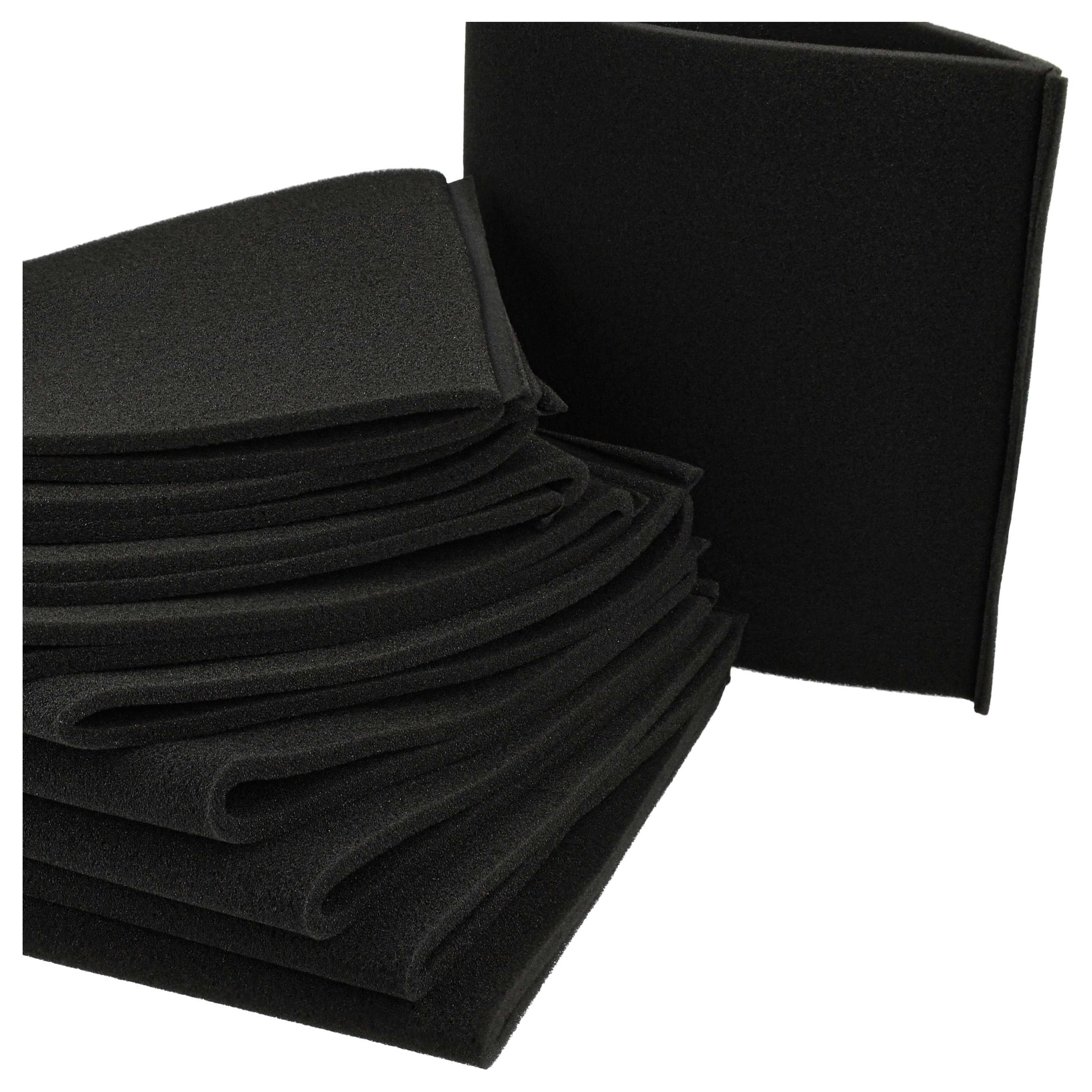 vhbw Lot de 10x filtres d'aspirateur compatible avec Lavor / Lavorwash GN 22, GN 32, GNX 22, GNX 32, Genio / Inox, Nilo aspirateur - Filtre mousse - 4