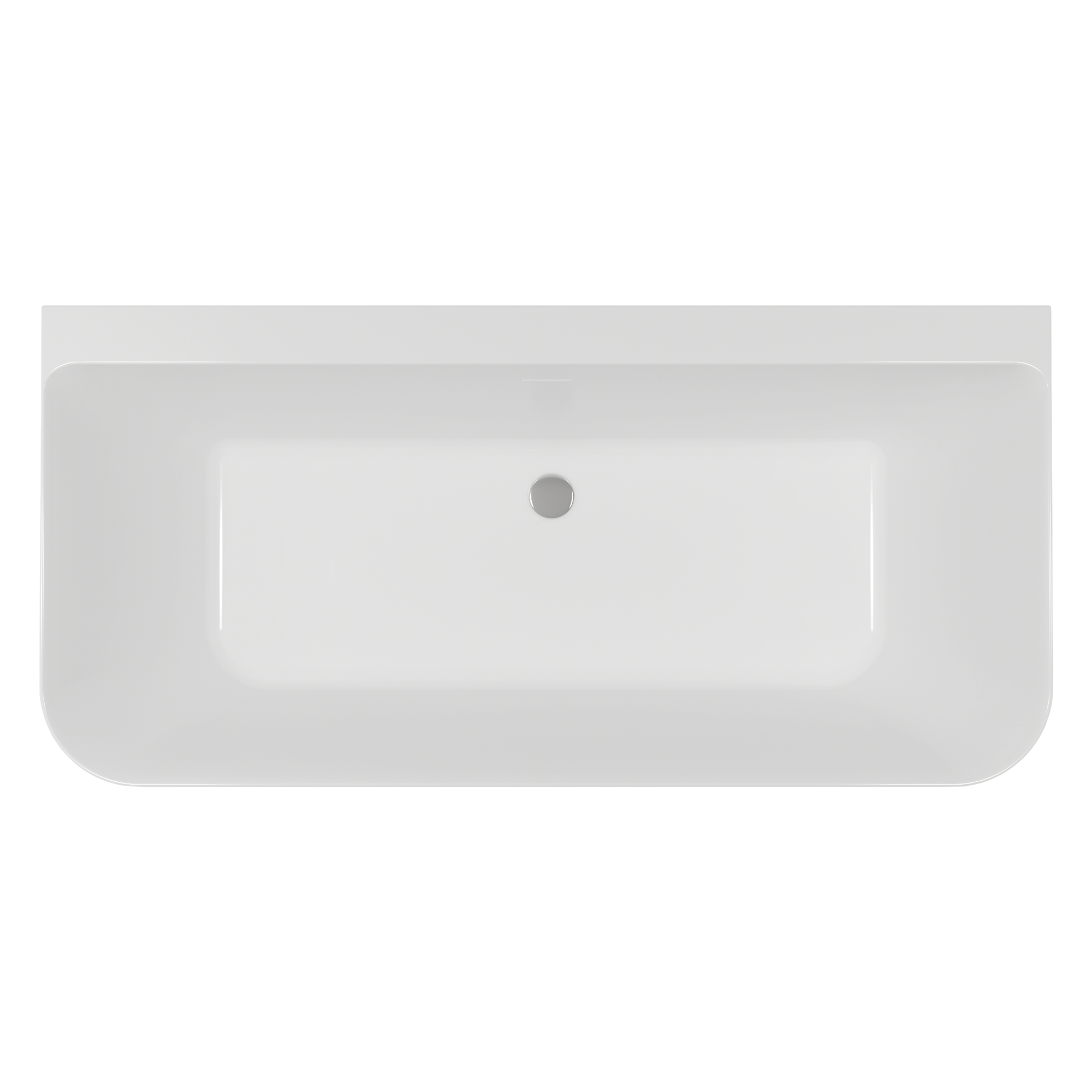 METROPOLE, Bañera semi-exenta SERENO blanco - 170x80cm - 6