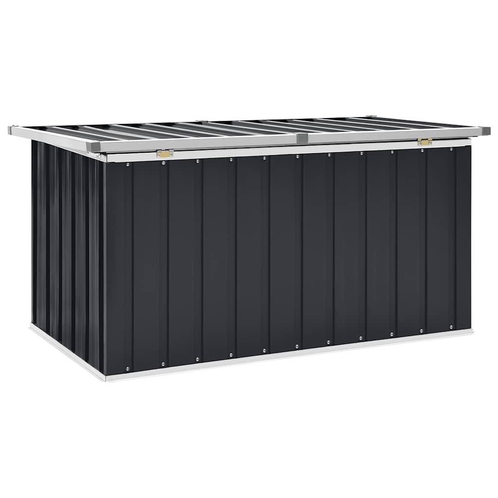 vidaXL Boîte de rangement de jardin Anthracite 129x67x65 cm - 8