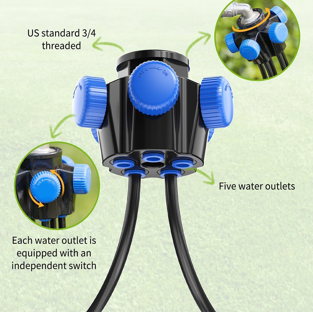 Kit Irrigation Goutte à Goutte Automatique 12 Plantes - Programmable USB Rechargeable