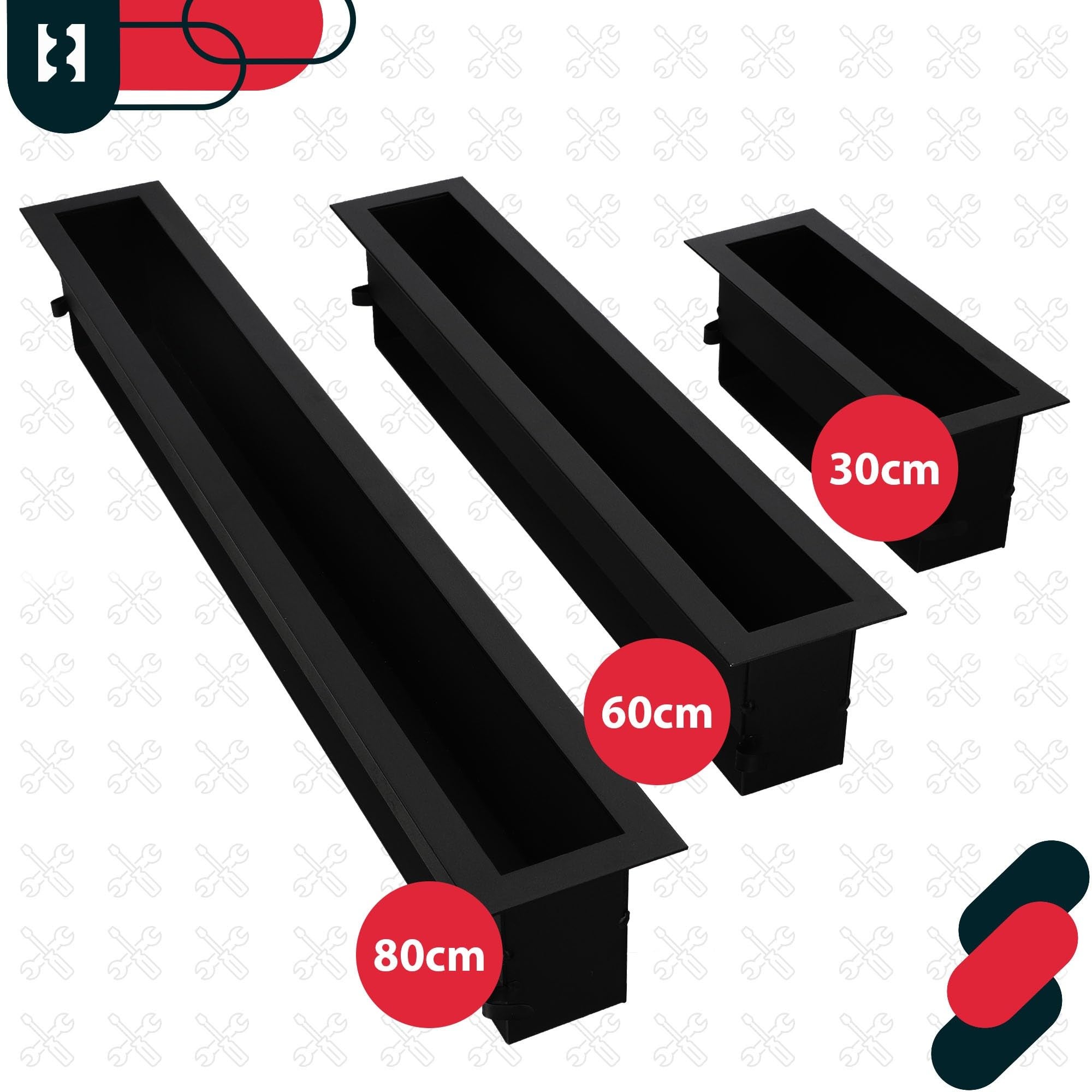 Grille de Ventilation pour Cheminée en Acier 80 cm Noir - Grille Aération - Ventilateur Air Chaud - KOTARBAU - 7