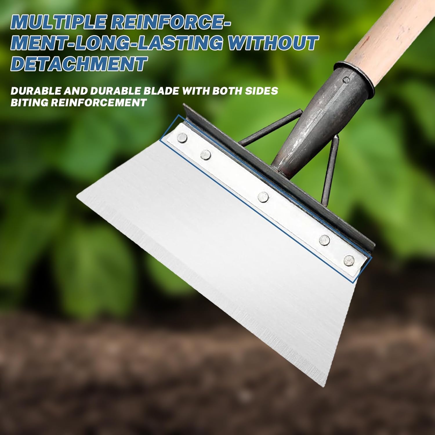 Pelle de Nettoyage multifonctionnelle, Pelle Jardinage en Acier Inoxydable, Pelle Jardinage pour Les Mauvaises Herbes et la Mousse, Pelle grattoir de - 3