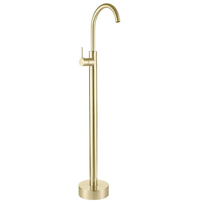 Valaz Robinet totem pour lavabo/baignoire sur pied en or brossé - Série Ebro