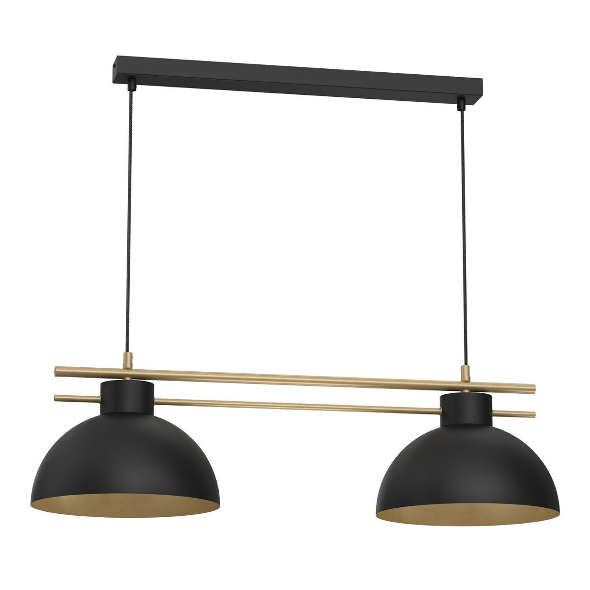Lampa wisząca Estate czarny mat-złoty mat 2xE27x15W wym: 120 x 85,5 x 29 cm metal Luminex