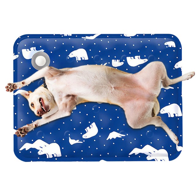 Tapete Refrescante para Cães 60 x 90 cm - Gel Auto-Resfriador, Ideal para Refrescar Cães e Gatos (Amarelo)