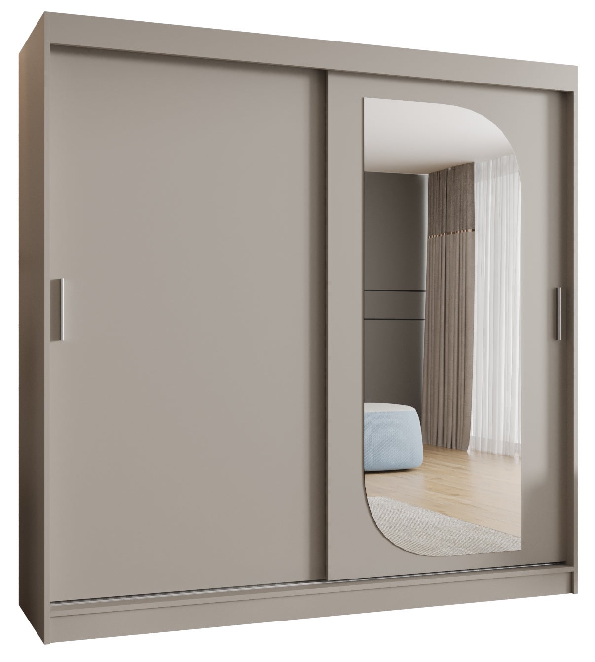 Szafa przesuwna garderoba LUCY 200 x 62 x 200 cm Kaszmir - Abiks Meble