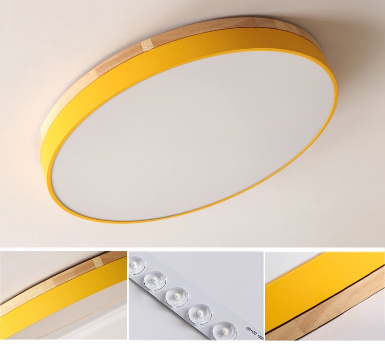 Plafoniera LED, plafoniera moderna rotonda in metallo 36W, 3 temperature di colore, 40cm, bianco - 4