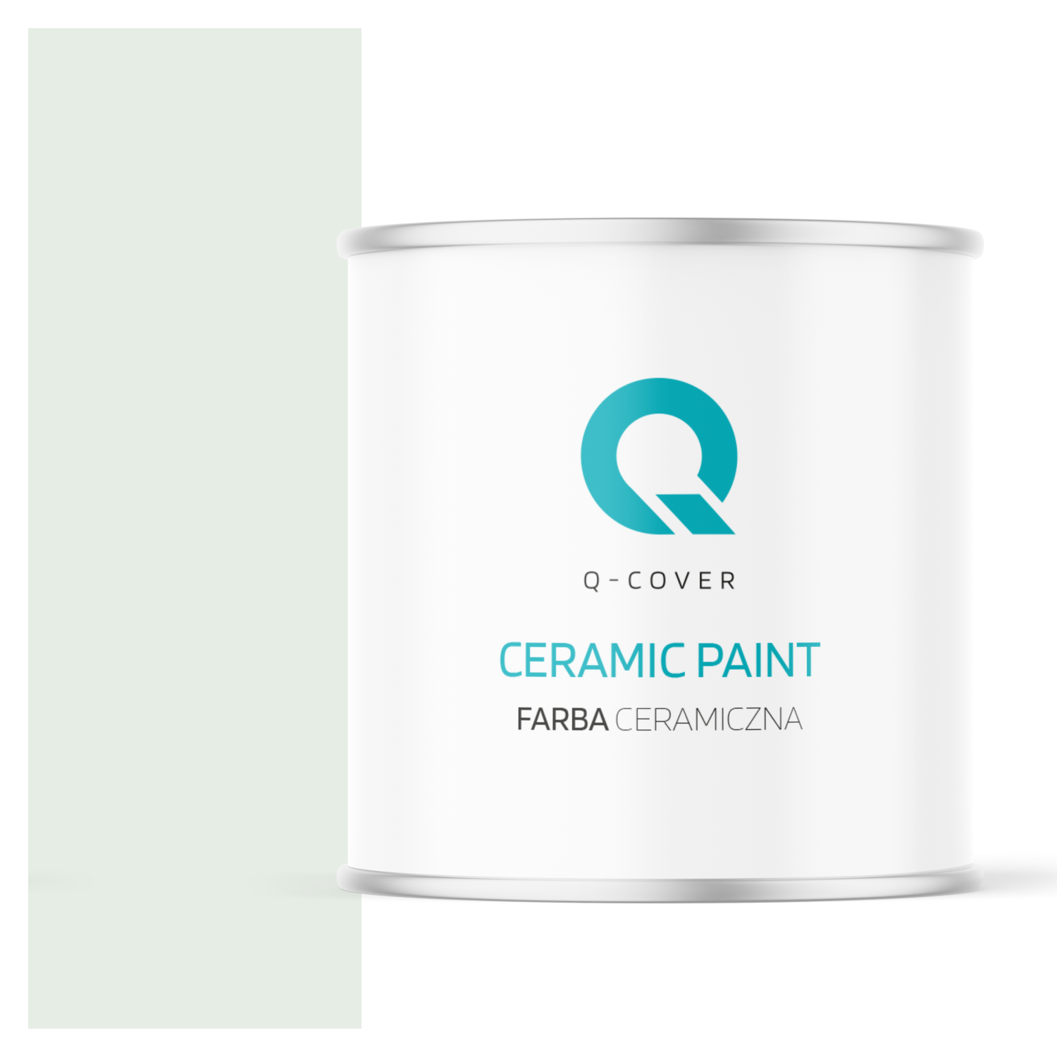 Farba Ceramiczna Do Ścian i Sufitów Q-Cover Biel złamana w zieleń H1881 Głęboki Mat 2L
