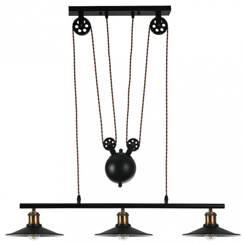 Lampe linéaire avec poulies modèle TRIGUERO avec 3 lumières FABRILAMP - 3