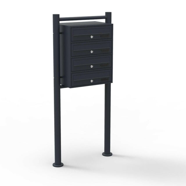 Pack De 2 Boîtes Aux Lettres Murales - SIGNEE - Gris Souris - Serrure PTT - Étanche - Anti-UV