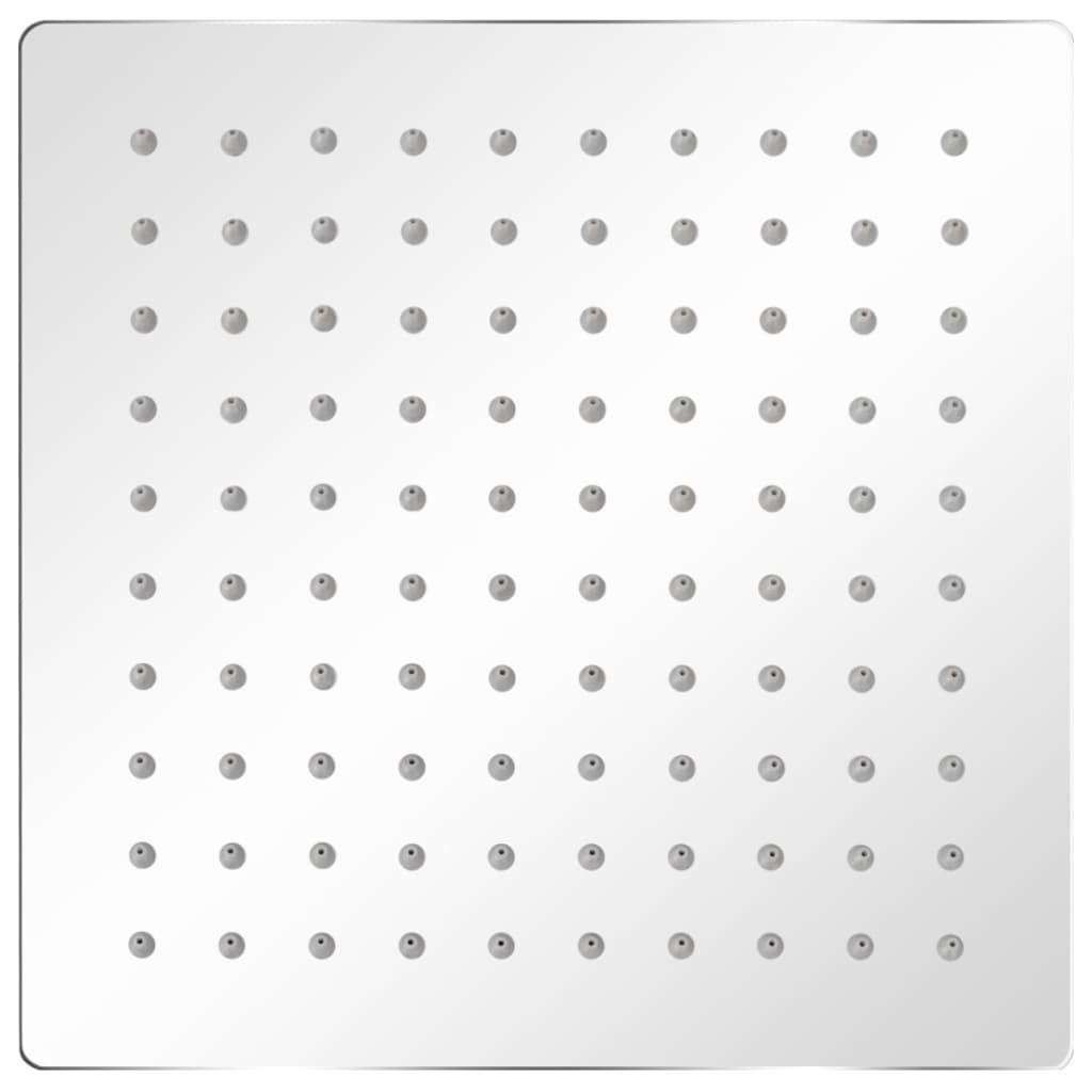 Pomme de Douche Pluie Carrée 20x20 cm en Acier Inoxydable avec Buses Anti-Calcaire et Pivotante - 5