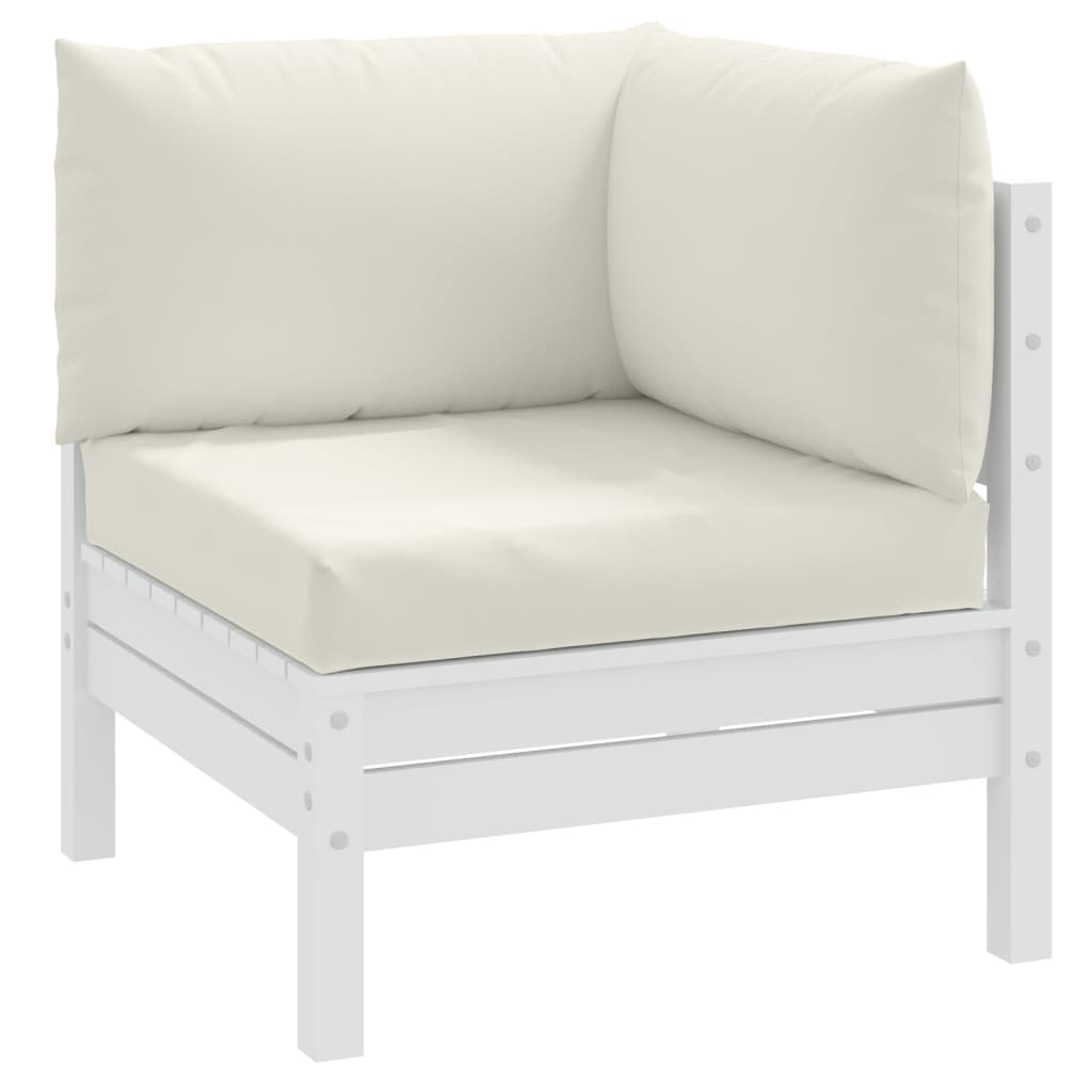 Poduszki na sofę z palet, 3 szt., kremowy melanż, tkanina vidaXL