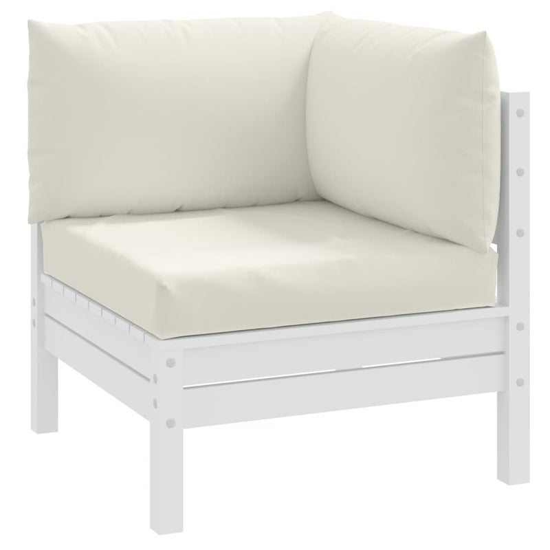 Poduszki na sofę z palet, 3 szt., kremowy melanż, tkanina vidaXL