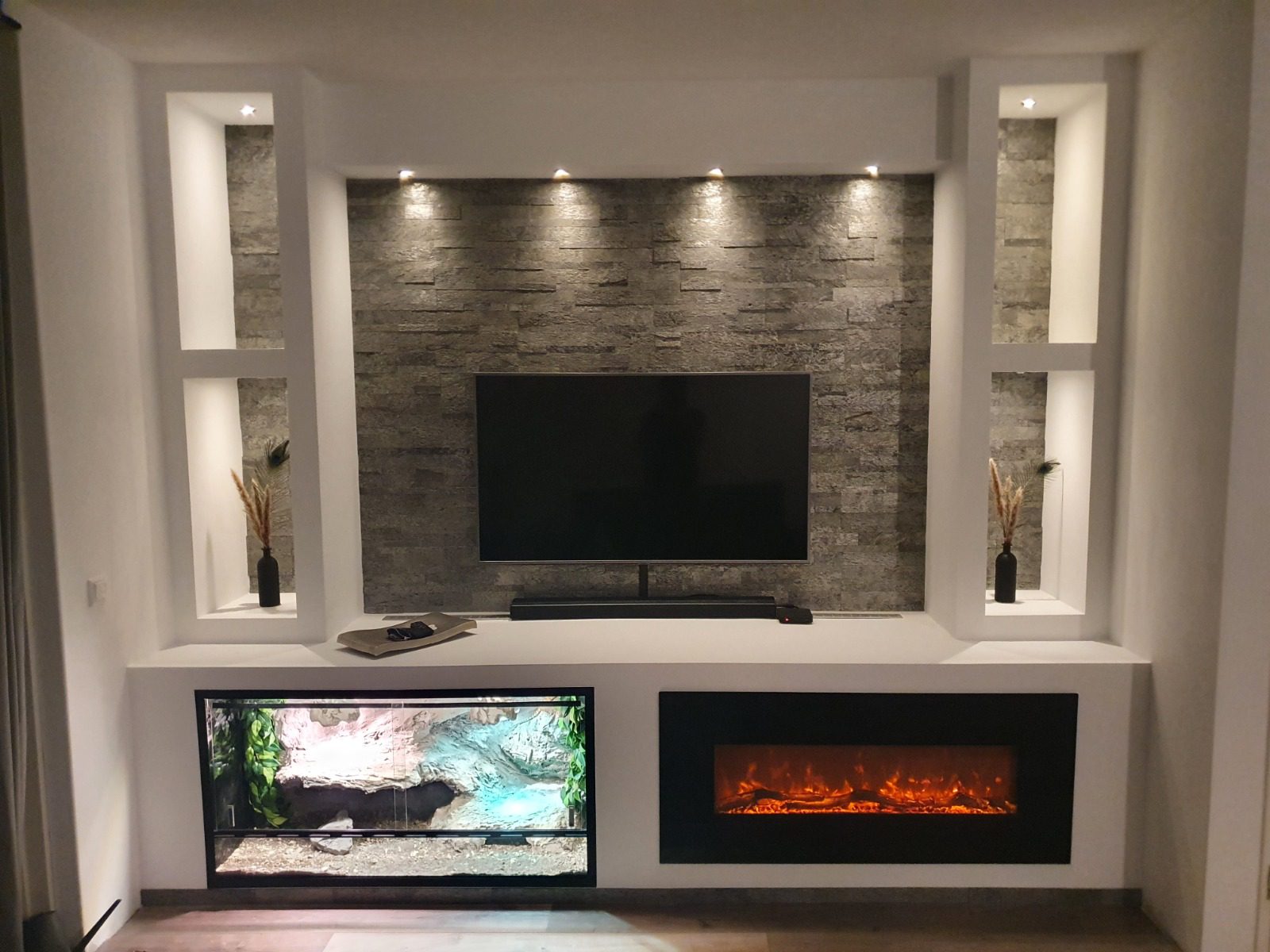 Revestimiento de Pared Tira Autoadhesiva de Piedra Natural Plata Gris Sombra – 60x15 cm, Grosor 0,2/0,4 cm - 2