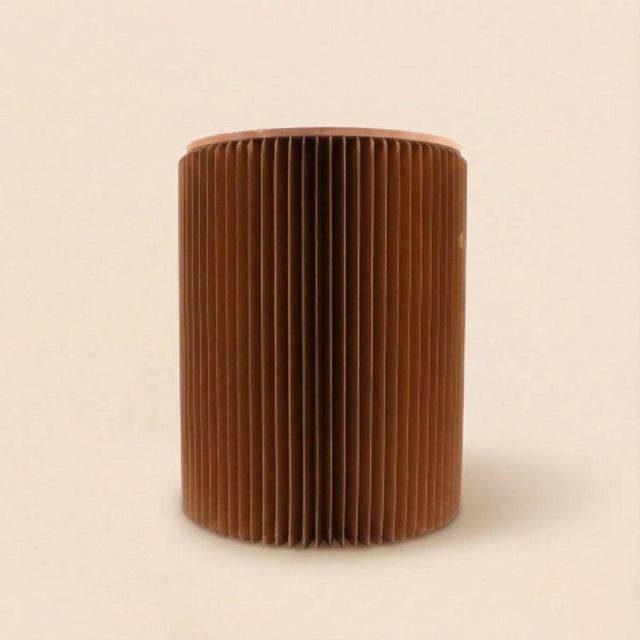 Pouf pliable en carton avec assise h38xd30cm - Ornami